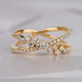 Round Cut Lab Grown Diamond Engagement Ring For Women (TLR12447)